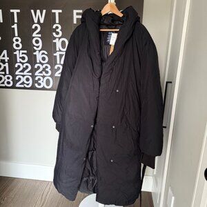 Gap long puffy coat with waist belt